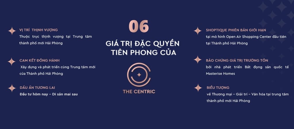 6 giá trị đặc quyền của The Centric Hải Phòng